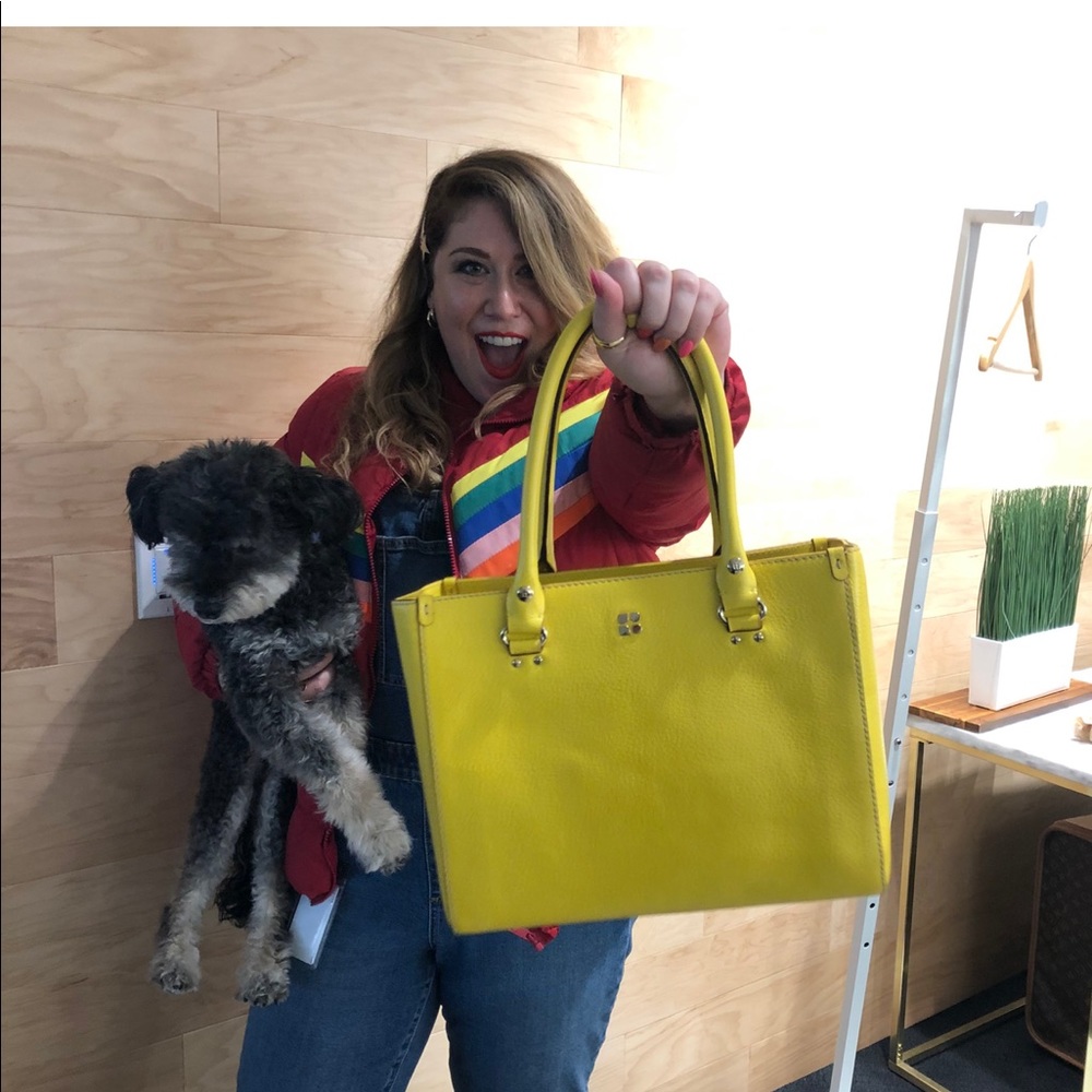 Yellow Kate Spade Wellesley Quinn Handbag - Picture 2 of 7
